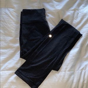 High Waisted Fold Over Waistband Lululemon Grey